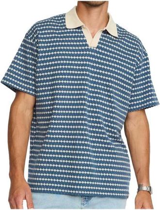 Revolution Jaquard Polo Shirt Polo-Shirt f&uuml;r Herren | blau