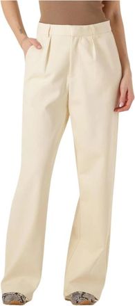 Notre-V Broeken, Dames, Beige, 2Xl, Elegante Beige Pantalon voor Vrouwen