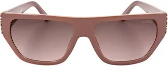 Guess Burgundy Browline Ladies Sunglasses GF6204 74T 57