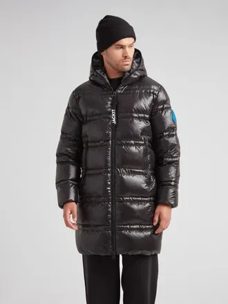 JACK1T R4D Tramline Hooded Long Puffer Coat in Black at Nordstrom, Size X-Large