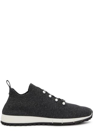 Jimmy Choo London Veles Knitted Cashmere Trainers - Black - 41 (IT41 / UK8)