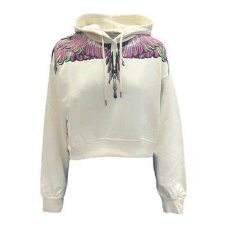 Marcelo Burlon Hoodies, female, Beige, Size: M Sweatshirts