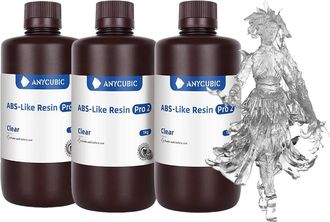OEM Resina Para Impresi&oacute;n 3d, Alta Precisi&oacute;n, Aplicaci&oacute;n Sencilla, Abs Pro2 Clear - 3 Kg