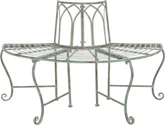 Safavieh Banco hierro de verde oscuro antiguo