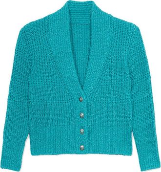 Fortela Navajo Style Open Knit Cardigan in Turquoise at Nordstrom, Size X-Small Eu