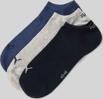 Puma Sneakersocken mit Logo im 3er-Pack in Dunkelblau, Gr&ouml;&szlig;e 39-42