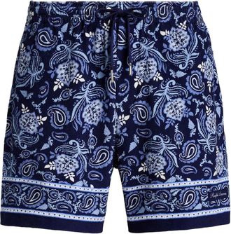 Ralph Lauren Purple Label Costume da bagno con stampa paisley - Blu