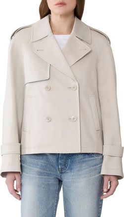 Soia & Kyo Juliette Short Stretch Cotton & Nylon Trench Coat in Light Oak at Nordstrom, Size X-Large