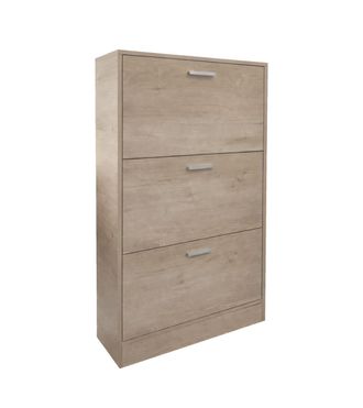 Home Heavenly Zapatero con 3 cajones en MDF en color beige 108 x 60 x 17 cm