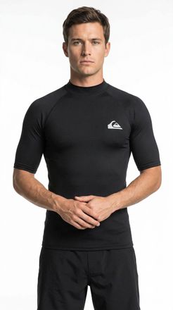 Quiksilver Strandshirt QUIKSILVER EVERYDAY UPF50 SHORT SLEEVE, Herren, Gr. XXL, schwarz, Obermaterial: 84% Polyester, 16% Elasthan, Shirts Strandshirt