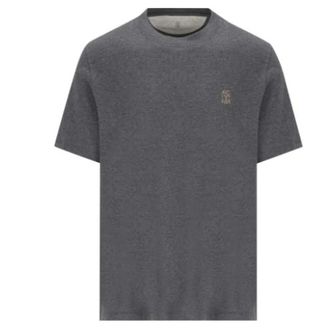 Brunello Cucinelli Hombre, Camisetas, Gris, Talla: L