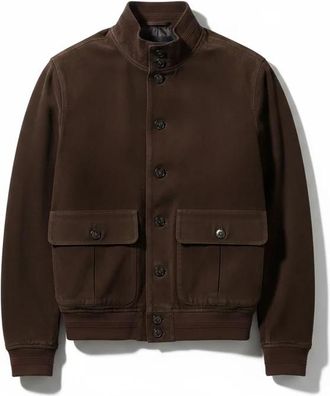 H&egrave;SKIMO Su&egrave;de Bomberjack - Heren - Bomber jackets - Bruin - M - Su&egrave;de - Jassen