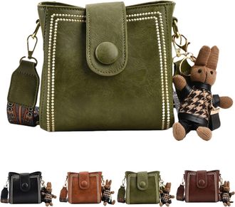 Generic Retro Bucket Bag, Vintage Shoulder Crossbody Bag, Large Capacity with Adjustable Strap, Fashionable Water Resistant Design for Women