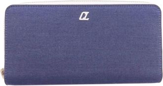 Christian Louboutin Blue Denim Long Wallet (Bi-Fold) (Pre-Owned)