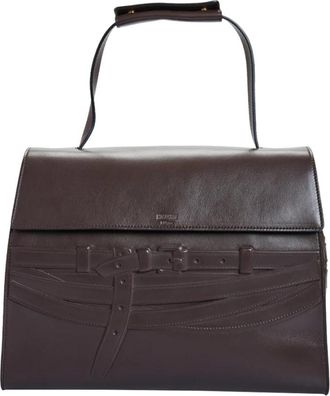 Moschino Borsa Tie Me Embossed - Dames - Handtassen - Bruin - ONE Size - Leer - Tassen