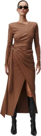 Undress Code Audrey Dress - Dames - Wikkelkleedje - Bruin - S - Kleedjes