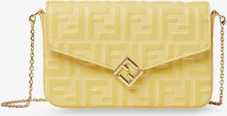 Fendi Borsa a tracolla Wallet On Chain FF Diamonds in pelle con motivo FF in rilievo - FENDI - gender_Woman
