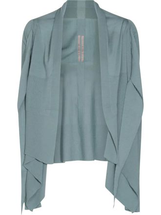 Rick Owens virgin wool cardigan - women - Virgin Wool - L - Blue