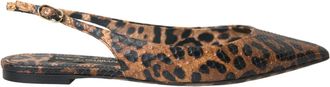 Dolce & Gabbana Bruine Luipaard Exotic Skin Slingback Schoenen