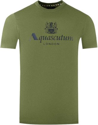 Aquascutum Heren London Aldis Logo T-Shirt (Groen)