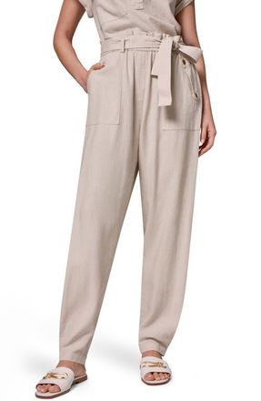 DKNY Belted Tapered Pants in Natural at Nordstrom, Size X-Large