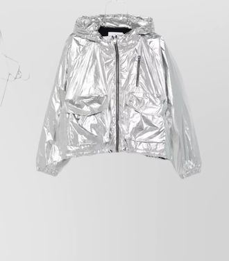 Iro hooded jacket with elasticated cuffs and hem