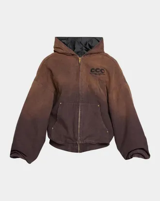 Willy Chavarria Men & apos;s Faux Suede Tonal Ombr&eacute; Jacket