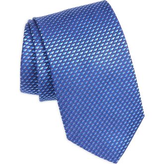 Eton Geometric Silk Tie in Dark Blue at Nordstrom Rack
