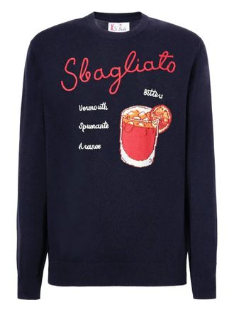 MC2 Saint Barth Maglione con stampa grafica - Blu