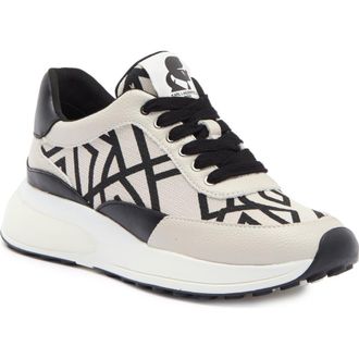 Karl Lagerfeld Dallas Lace-Up Sneaker in Soft White/Black at Nordstrom Rack, Size 5
