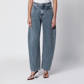 Alaia Rounded blue denim jeans