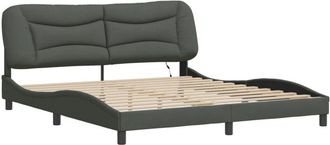 vidaXL Vidaxl - Estructura De Cama Con Led Sin Colch&oacute;n Gris Oscuro 180x200 Cm
