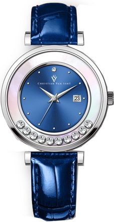 Christian Van Sant Womens Bria Blue Round 40mm
