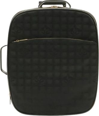 Chanel Pre-owned New Travel Line Nylon Carry Bag - Dames - Vintage Weekendtas - Zwart - ONE Size - Nylon - Vintage