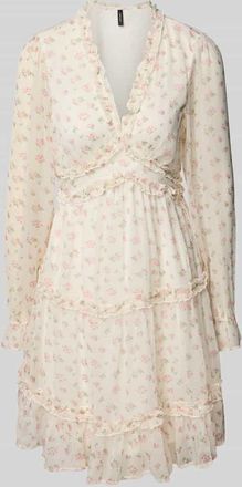 Vero Moda Tailliertes Minikleid mit Volants Modell SMILLA in Offwhite, Gr&ouml;&szlig;e M