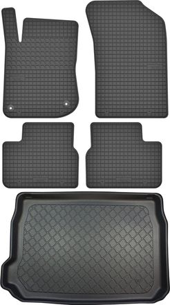 OEM Peugeot 2008 I Crossover De 04.2013 A 12.2019 Set - Alfombrillas De Goma Para Coche + Alfombrilla Para Maletero