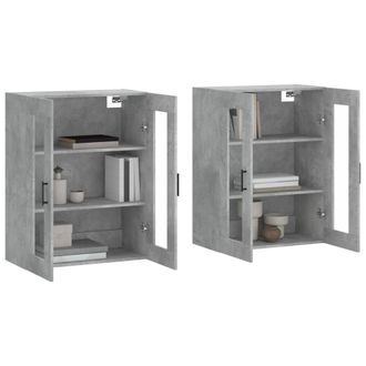 Berkfield Home Wall Mounted Cabinets 2 pcs Concrete Grey Engineered Wood