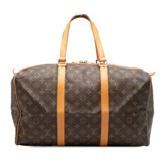 Louis Vuitton Coated Canvas Monogram Sac Souple 45