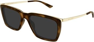 Saint Laurent Zonnebril - Heren - Zonnebrillen - Bruin - 56 MM - Nylon - Accessoires