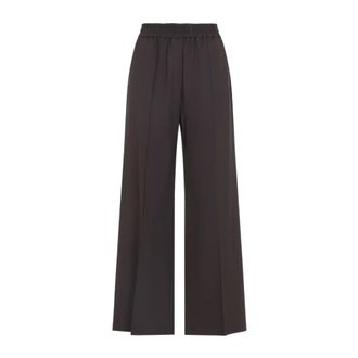 Brunello Cucinelli Brunello Cucinelli, Wide Trousers, female, Brown, Size: 2XS Wide Leg Pants