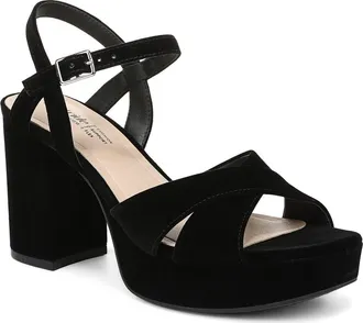 Life Stride Alice Platform Sandal - Wide Widths Available in Black/black at Nordstrom, Size 7.5