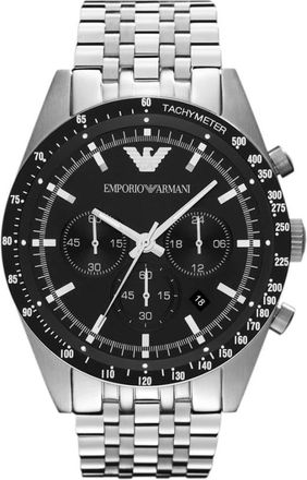 Emporio Armani Accessoires, Heren, Grijs, ONE Size, Tazio Chronograaf