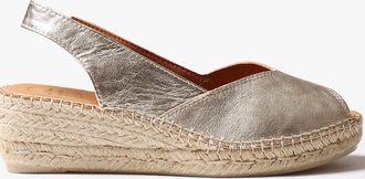 Toni Pons Womens Toni Pons BERNIA-P Womens Wedge Sandals Platinum - Yellow - Size: 6