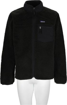 Patagonia Black Plush Fleece Zippered Down Jacket