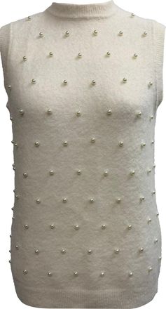 Zimmermann Illuminate Vest Sweater in Cream Alpaca Wool