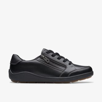 Clarks Bryianne Bayla Zwarte Leren Sneakers