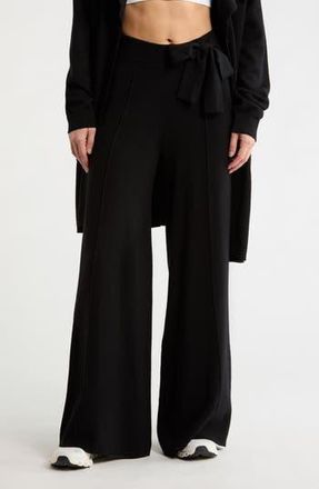 NYDJ Pintuck Knit Wide Leg Pants in Black at Nordstrom Rack, Size Medium