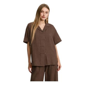 Please Shirts, female, Brown, Size: XS camicie Viscosa