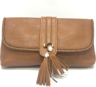 Gucci Brown Leather Clutch Bag (Pre-Owned)