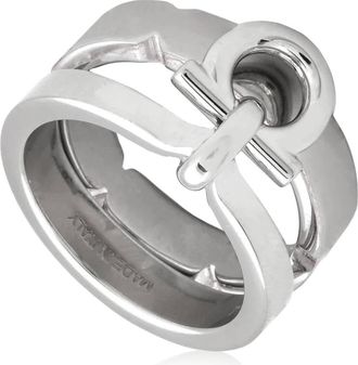 Ferragamo Ladies Palladium Scarf Ring